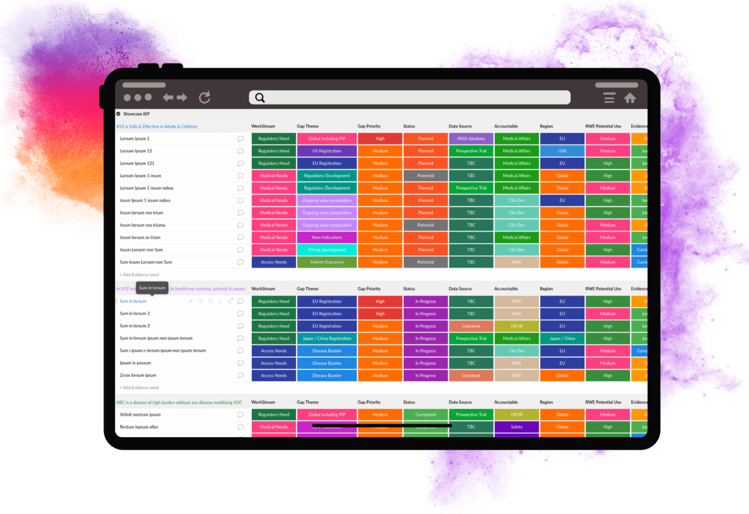 BROWSER IEP screen