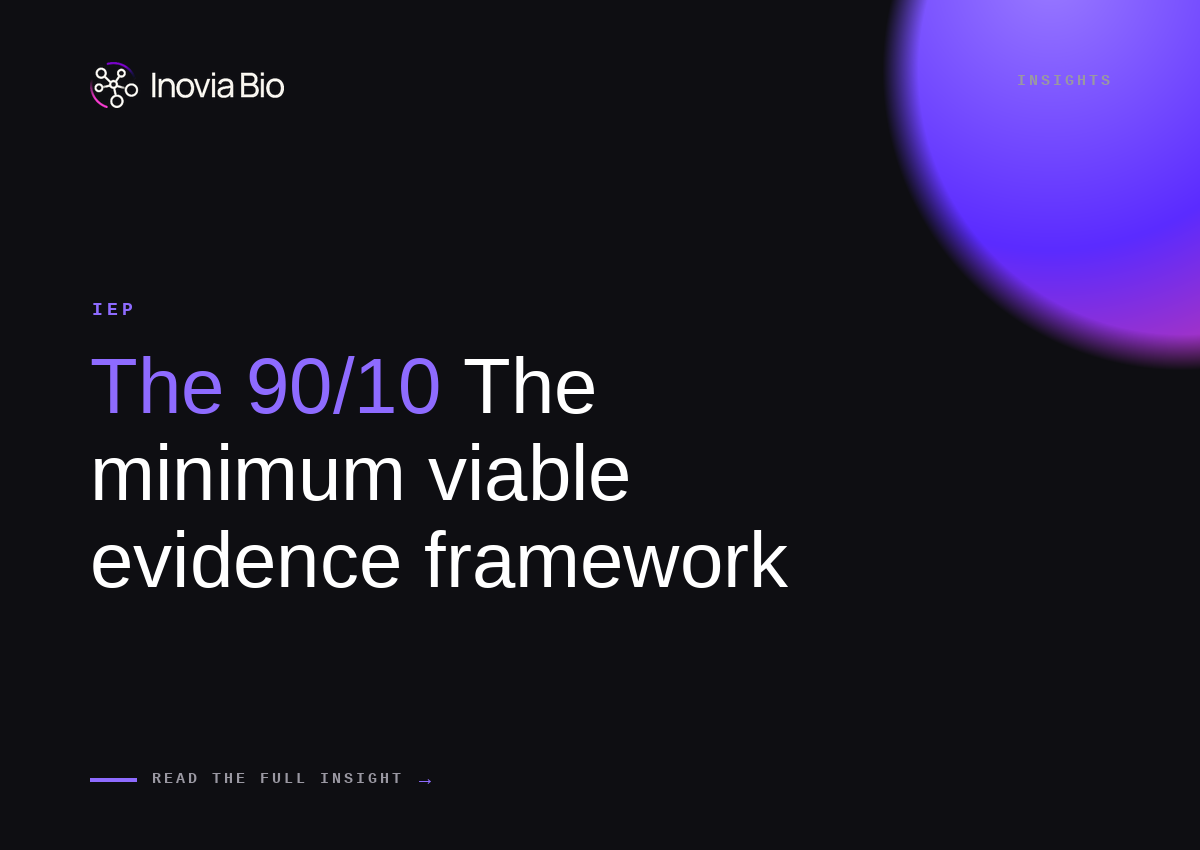 The 90/10: the minimum viable evidence framework