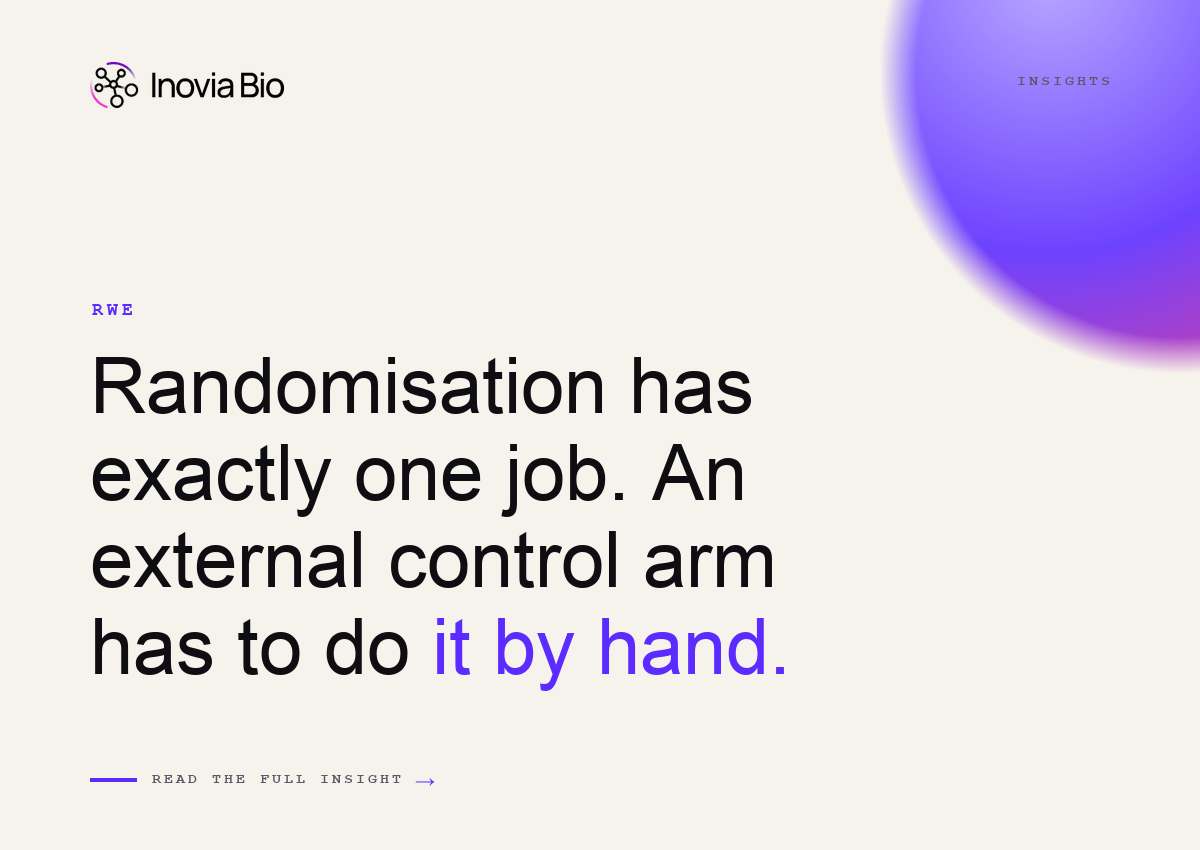 Randomisation has exactly one job. An external control arm has to do it by hand