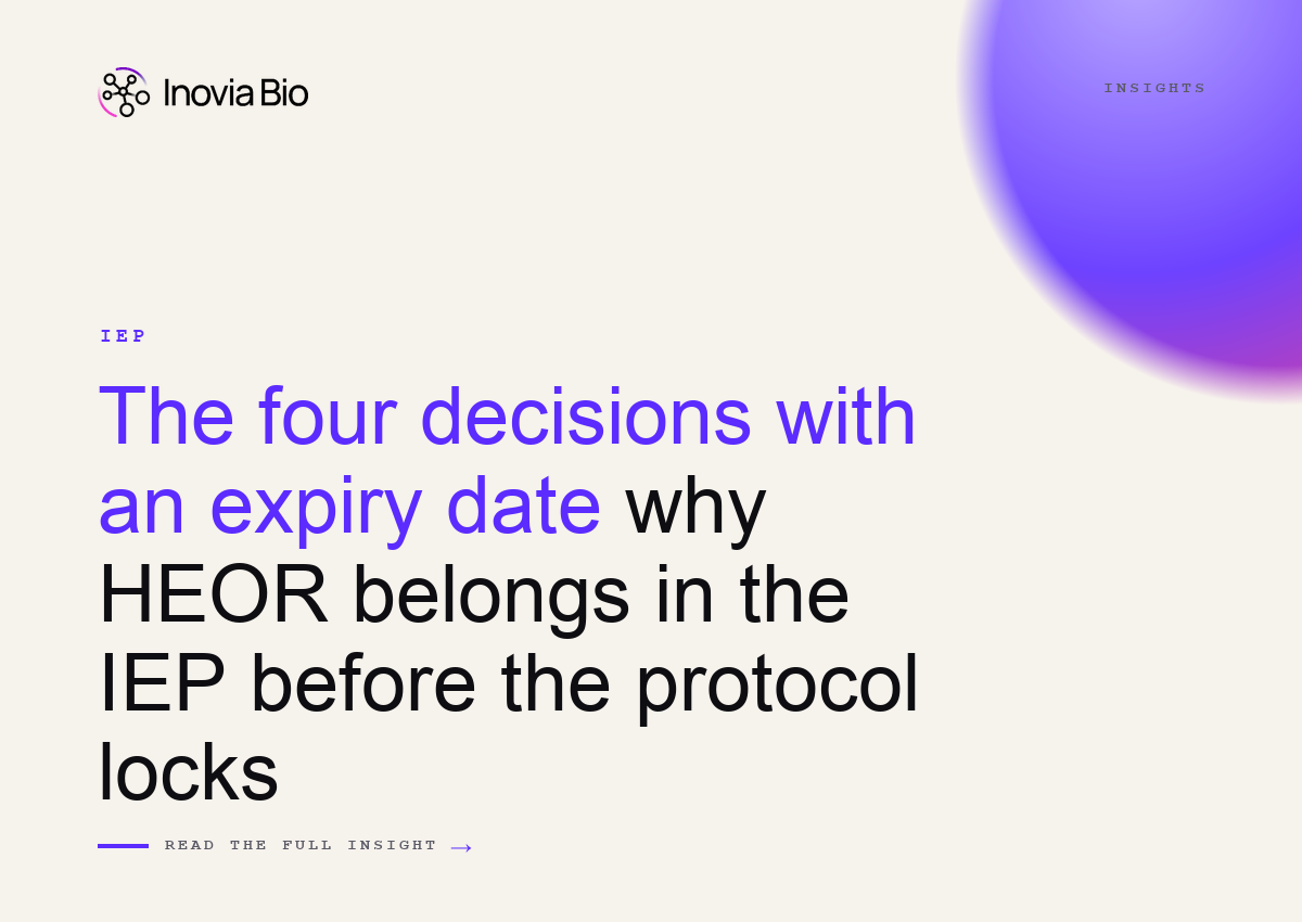 The four decisions with an expiry date: why HEOR belongs in the IEP before the protocol locks