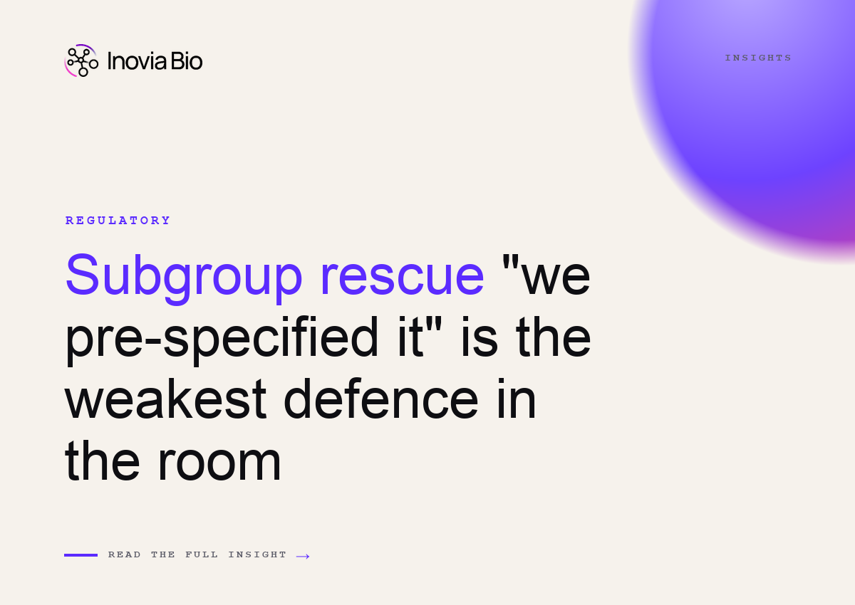 Subgroup rescue: pre-specification is the weakest defence in the room